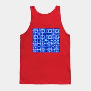 Four Squares in Blue Tank Top